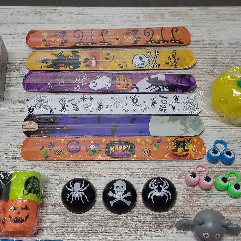 Halloween Party Favor Set – Slap Bracelets & Fun Toys | Pack 1